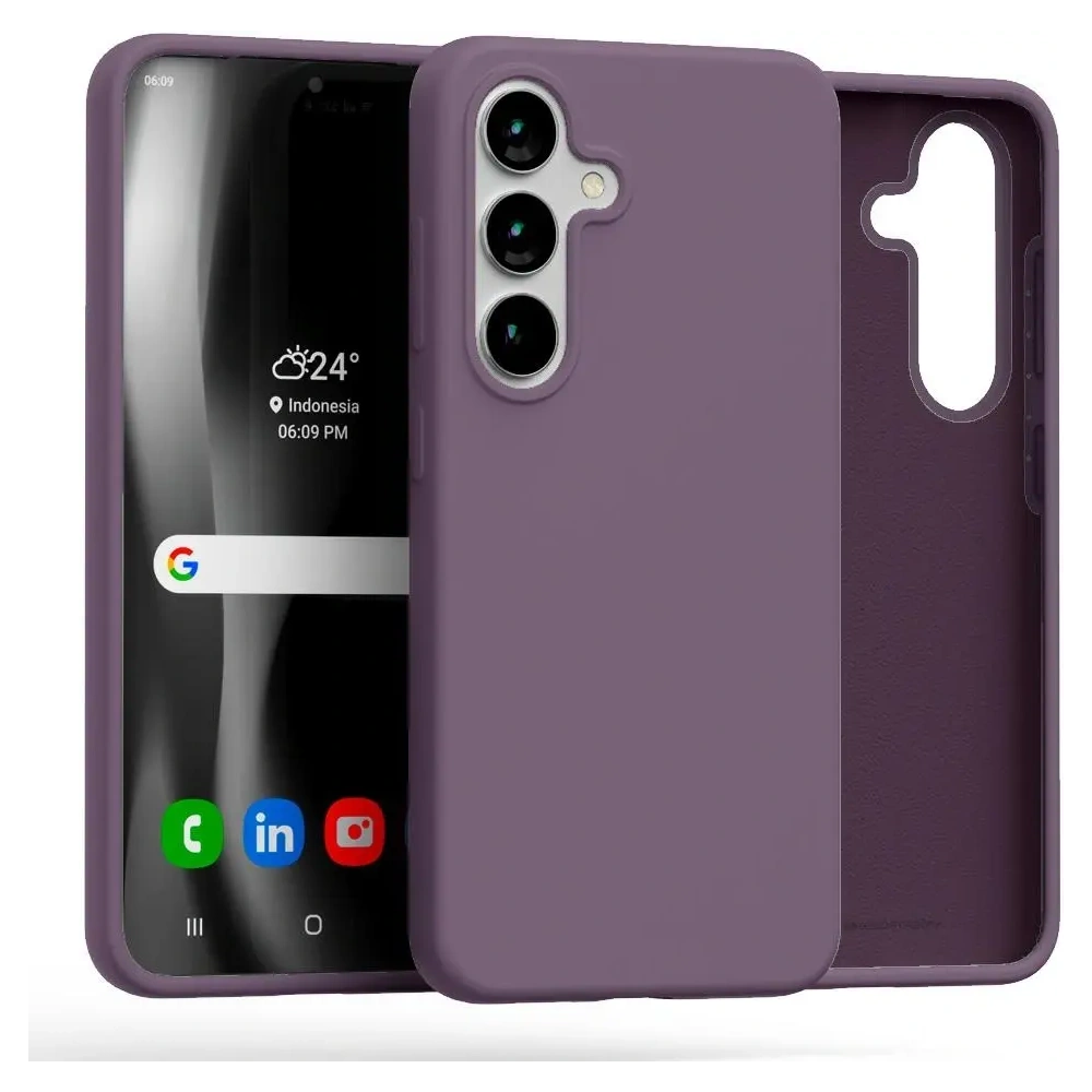 Etui Mercury Silicone do Samsung Galaxy S25+ Plus fioletowy