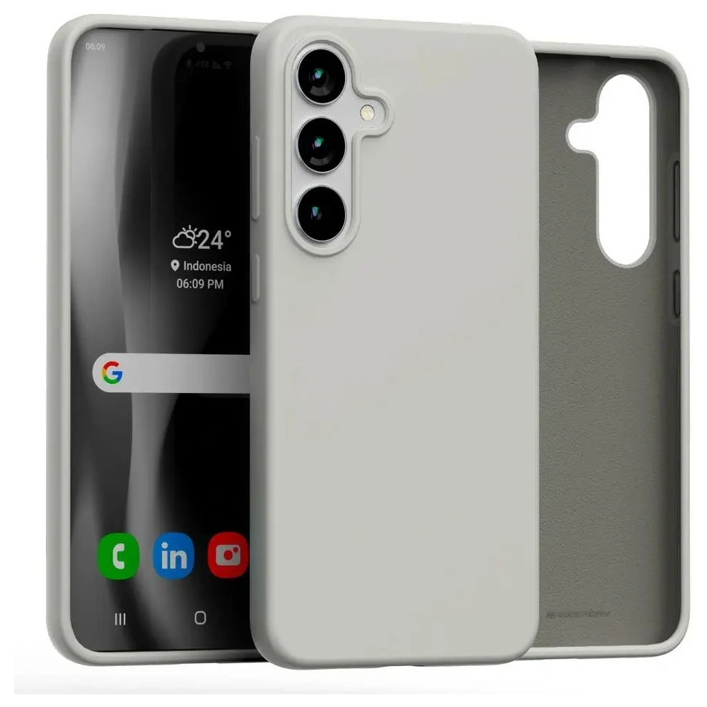 Etui Mercury Silicone do Samsung Galaxy S25+ Plus kamienny