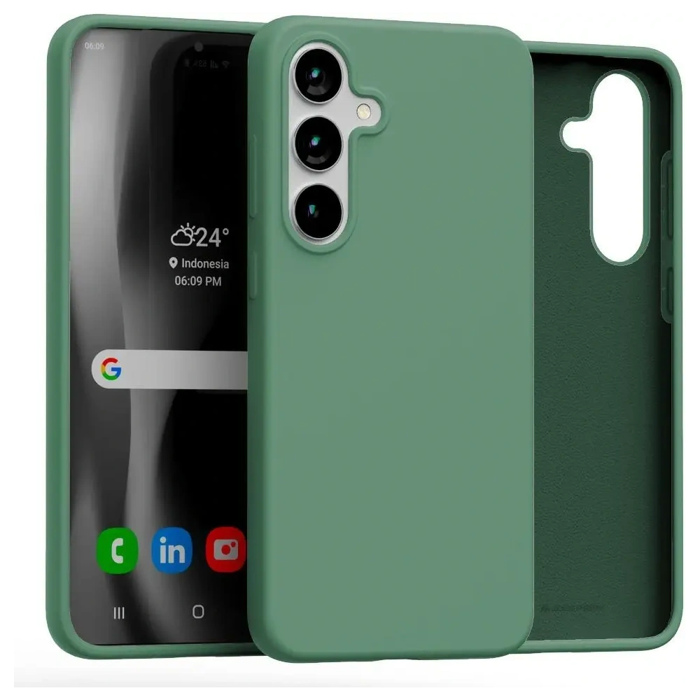 Etui Mercury Silicone do Samsung Galaxy S25+ Plus zielony