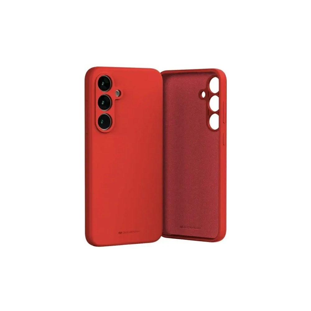 Etui Mercury Silicone do Samsung Galaxy S24 FE czerwony
