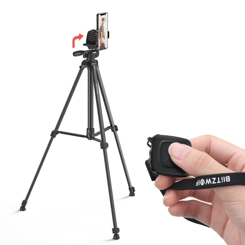 Buy BlitzWolf BW-BS0 Pro Tripod for Cameras and Smartphones (black) - BLZ253BLK - {ean13} - Home Screen Store Europe