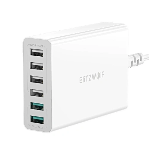 Buy Blitzwolf BW-S15 Charger 6x USB , QC 3.0, 60 W (white) - BLZ255WHT - {ean13} - Home Screen Store Europe