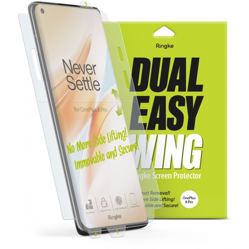 Buy Ringke Dual Easy Wing Full Cover OnePlus 8 Pro [2 PACK] - 8809716074181 - RGK1201 - Homescreen.pl