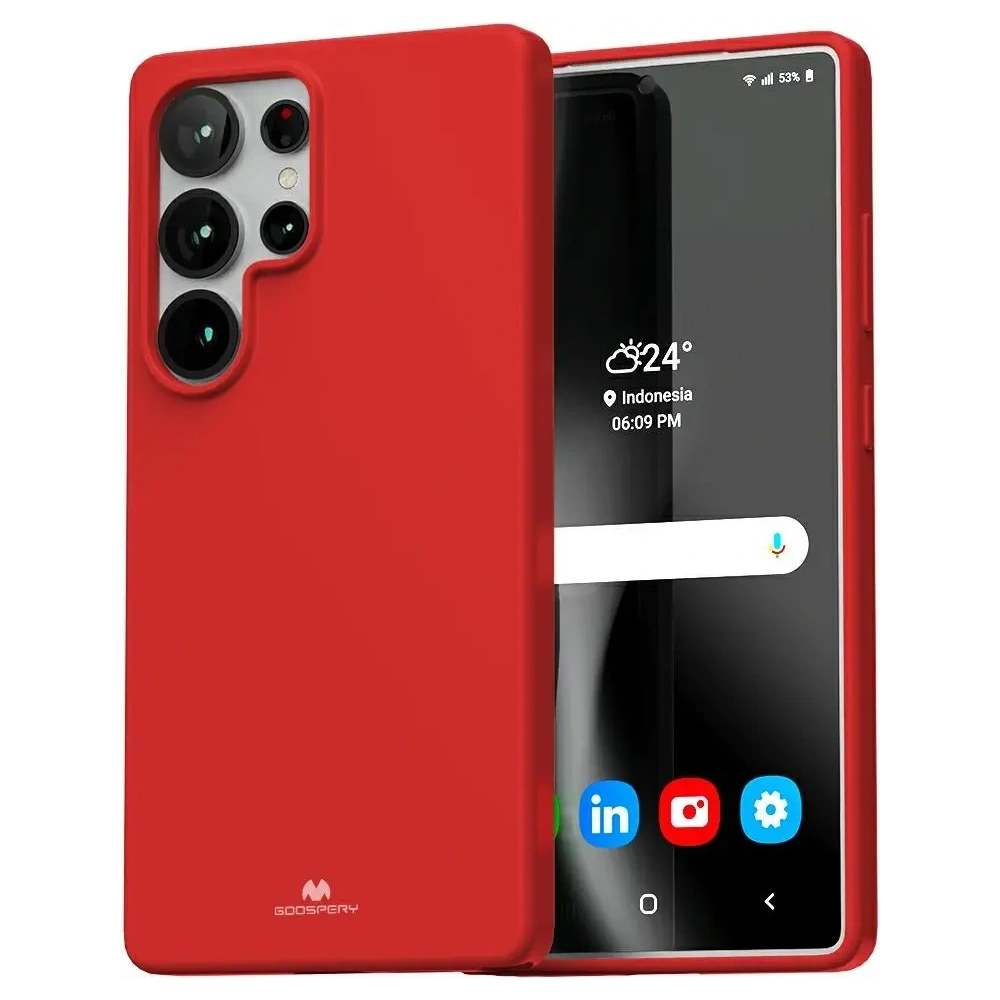 Etui Mercury Soft do Samsung Galaxy S25 Ultra czerwony