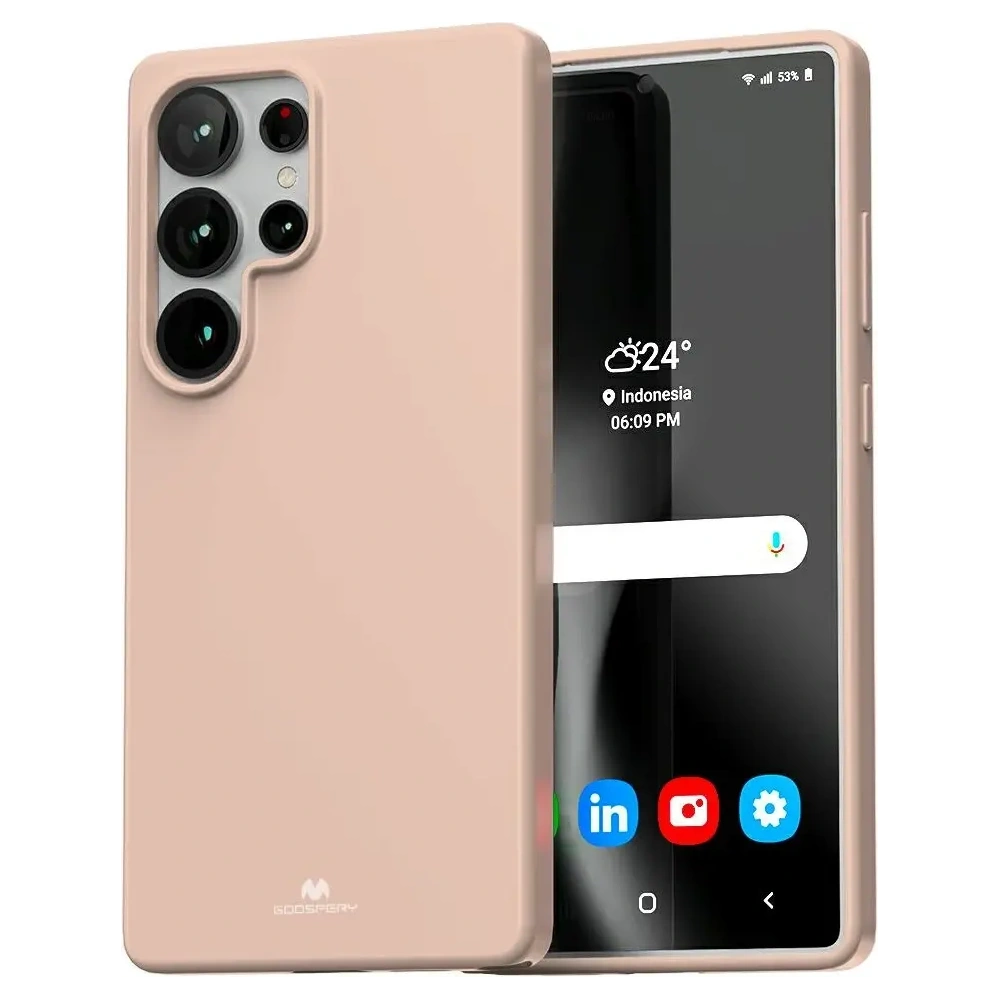 Etui Mercury Soft do Samsung Galaxy S25 Ultra różowo-piaskowy