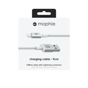 Kup Kabel Mophie Lightning - USB-A 9cm (biały) - MPH034WHT - {ean13} - Sklep Home Screen