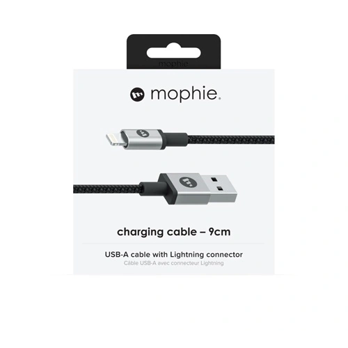 Kup Kabel Mophie Lightning - USB-A 9cm (czarny) - MPH033BLK - {ean13} - Sklep Home Screen