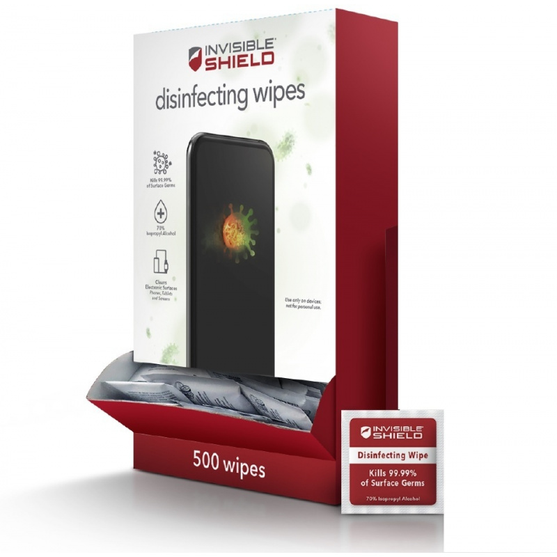 Buy ZAGG InvisibleShield Disinfecting Wipes (500 pcs) - 840056126374 - ZAG035 - Homescreen.pl