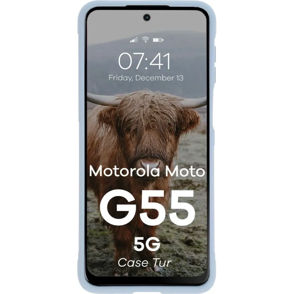 Pancerne etui Bizon Case Tur do Motorola Moto G55 5G jasnoniebieskie