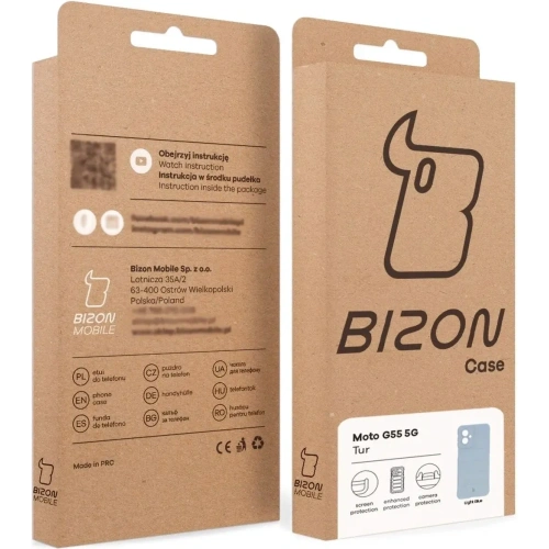 Buy Bizon Case Tur Motorola Moto G55 5G light blue - BIZ9422 - {ean13} - Home Screen Store Europe
