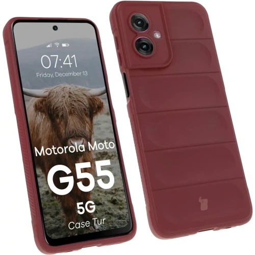 Buy Bizon Case Tur Motorola Moto G55 5G burgundy - BIZ9423 - {ean13} - Home Screen Store Europe