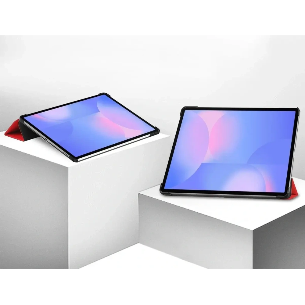 Etui z klapką Bizon Case Tab Croc do Samsung Galaxy Tab S10 FE+ Plus czerwone