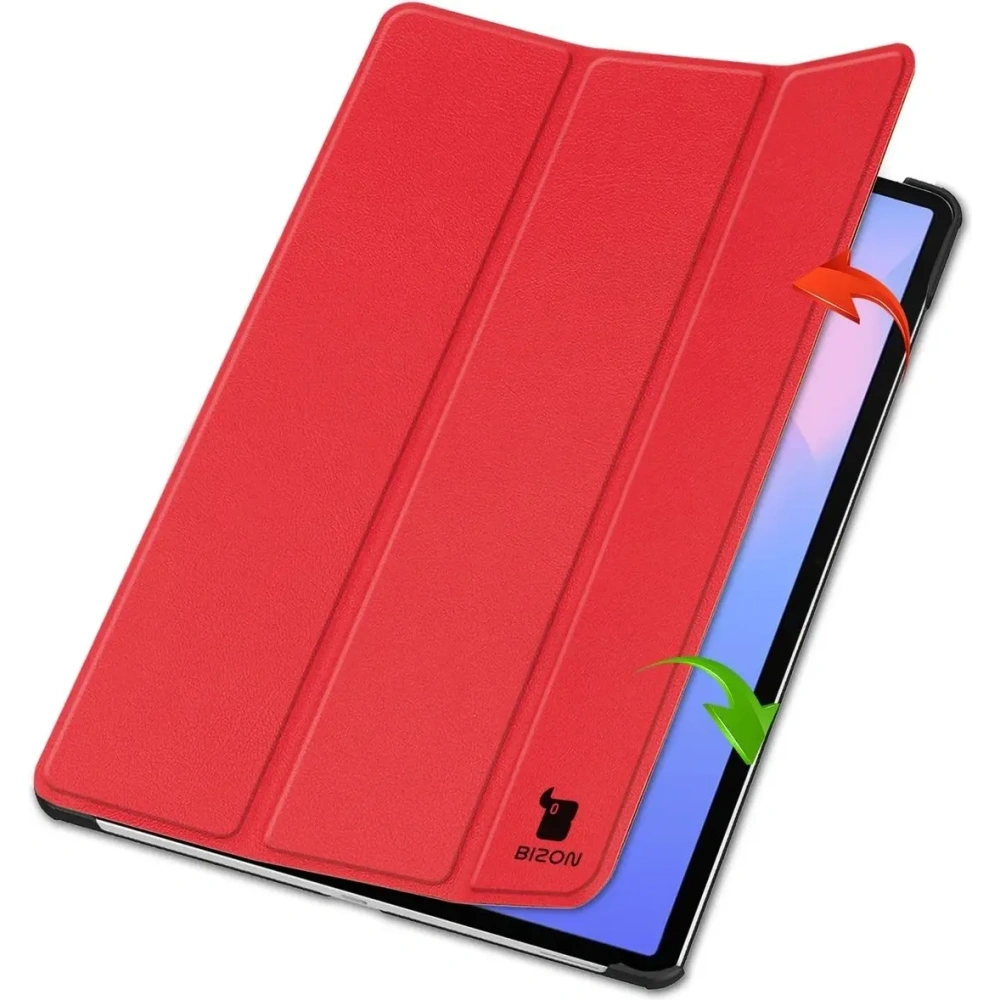 Etui z klapką Bizon Case Tab Croc do Samsung Galaxy Tab S10 FE+ Plus czerwone