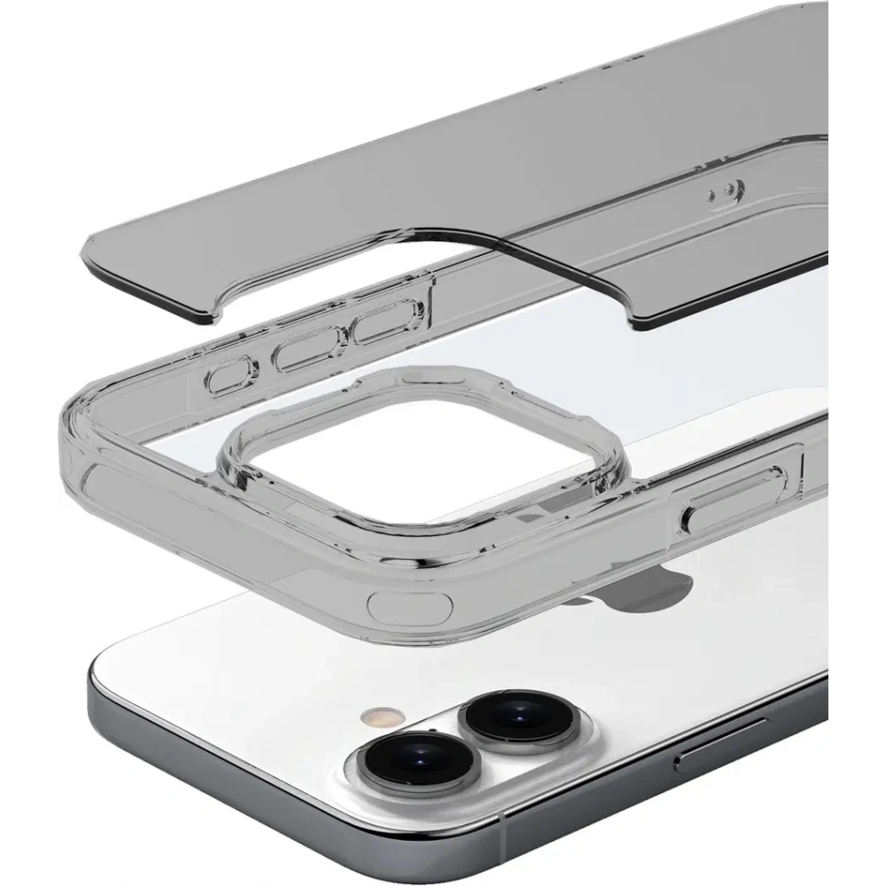 Etui Bizon Case Halo do Apple iPhone 16 przydymione-czarne