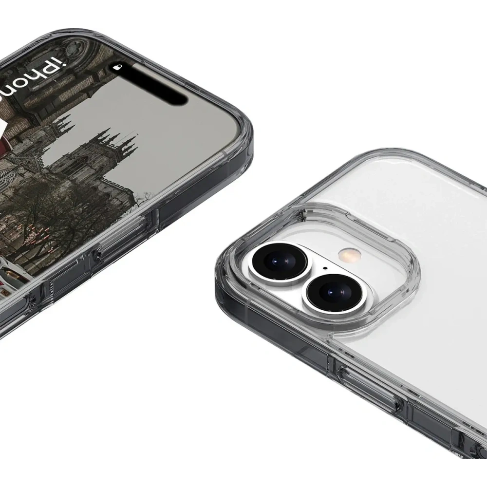 Etui Bizon Case Halo do Apple iPhone 16 przydymione-czarne