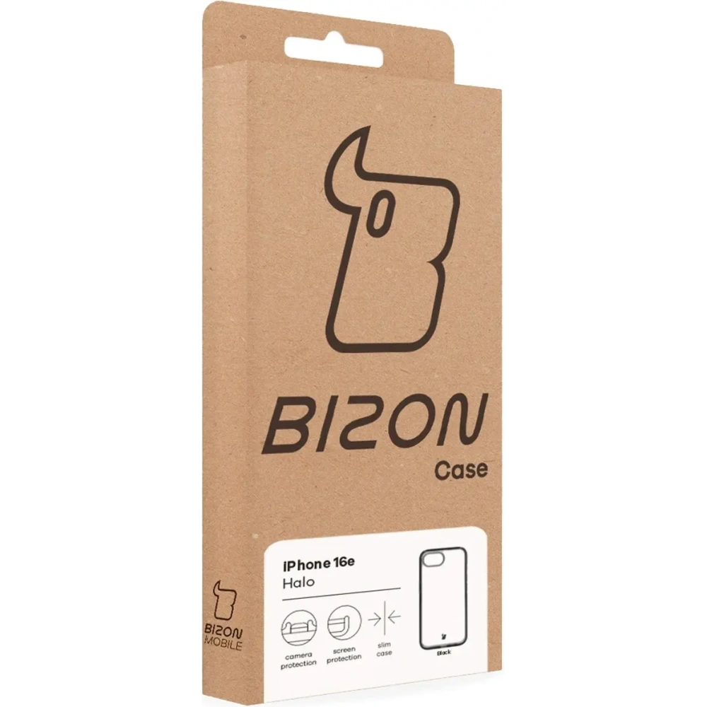 Etui Bizon Case Halo do Apple iPhone 16e przydymione-czarne