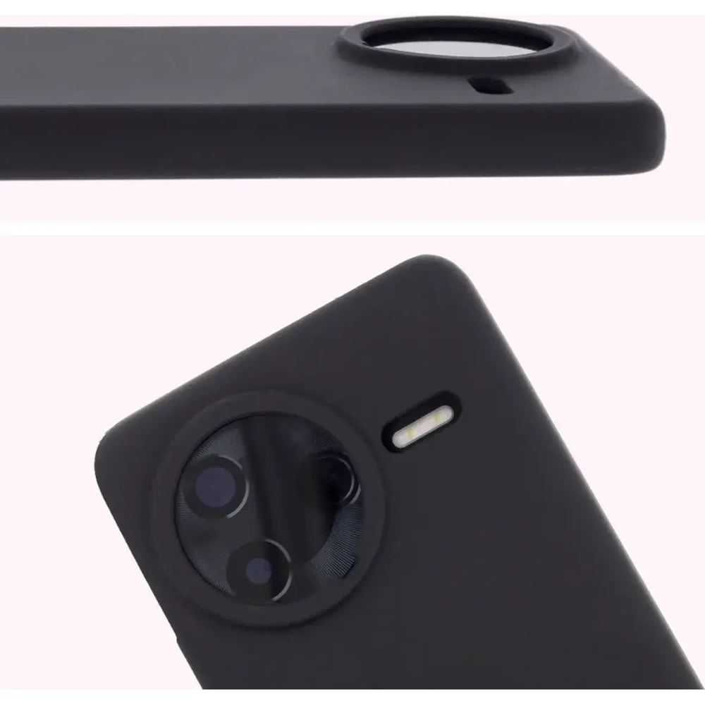 Silikonowe etui Bizon Soft Case do Xiaomi POCO F7 Pro czarne