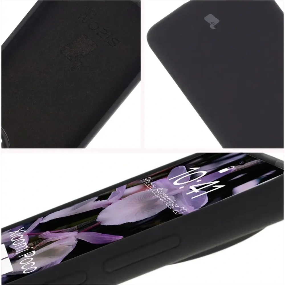 Silikonowe etui Bizon Soft Case do Xiaomi POCO F7 Pro czarne