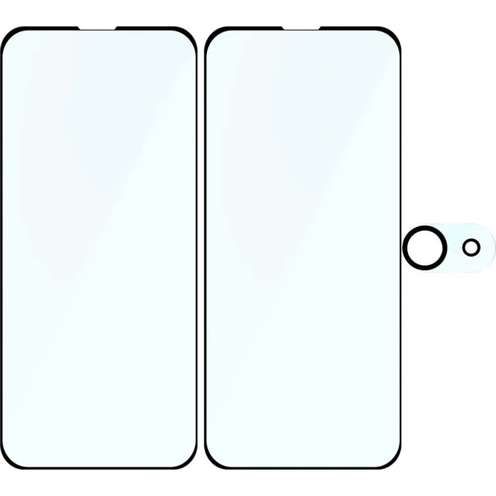 2x szkło na ekran + 1x szkło na aparat Bizon Edge 2 Pack do Apple iPhone 16e