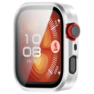 Kup Etui ze szkłem do zegarka Bizon Case+Glass Watch do Huawei Watch Fit 4 Pro satynowo srebrne - BIZ9445 - {ean13} - Sklep Home Screen