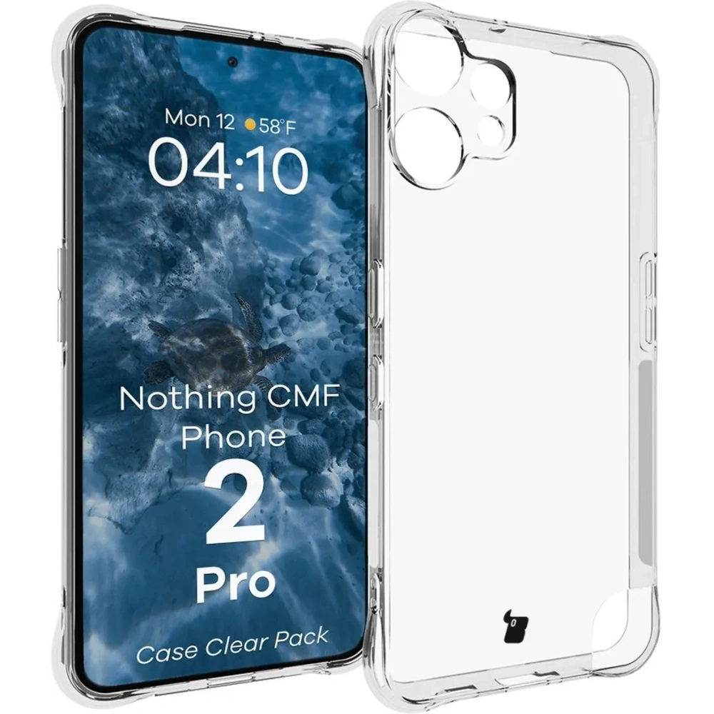 Etui + 2x folia na ekran Bizon Case Clear Pack do Nothing CMF Phone 2 Pro