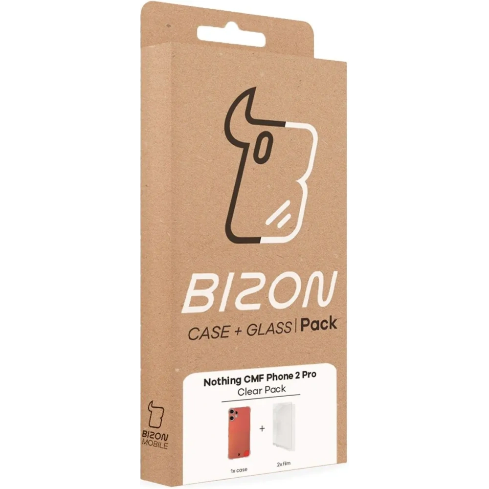 Etui + 2x folia na ekran Bizon Case Clear Pack do Nothing CMF Phone 2 Pro