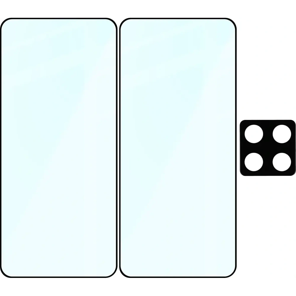 2x szkło na ekran + 1x szkło na aparat Bizon Edge 2 Pack do Xiaomi 14T
