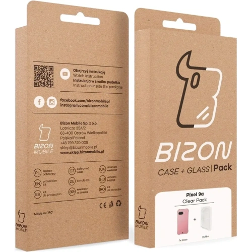 Kup Etui + 2x folia na ekran Bizon Case Clear Pack do Google Pixel 9a - BIZ9460 - {ean13} - Sklep Home Screen