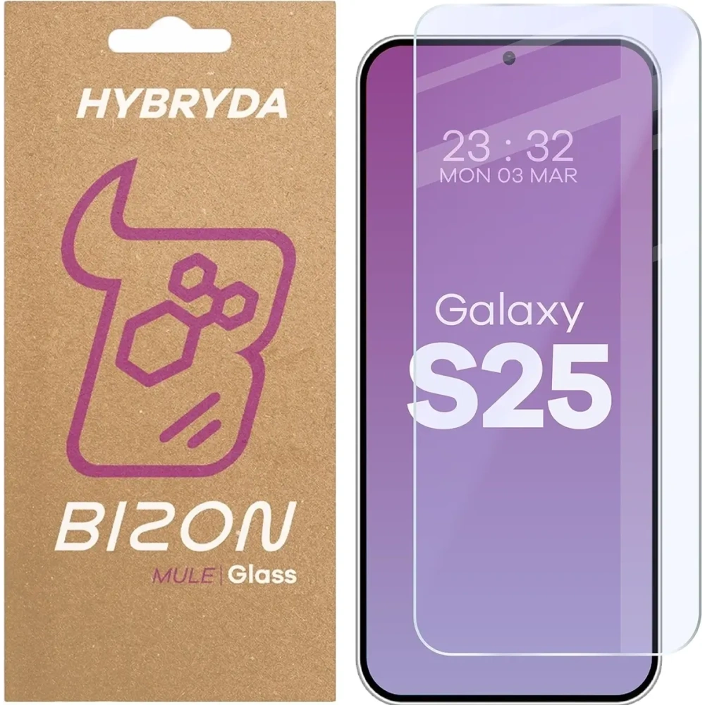 Elastyczne szkło hybrydowe Bizon Glass Mule do Samsung Galaxy S25