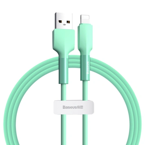 Kup Kabel Lightning USB Baseus Silika Gel, 2.4A, 1m (zelený) - BSU1540GRN - {ean13} - Sklep Home Screen