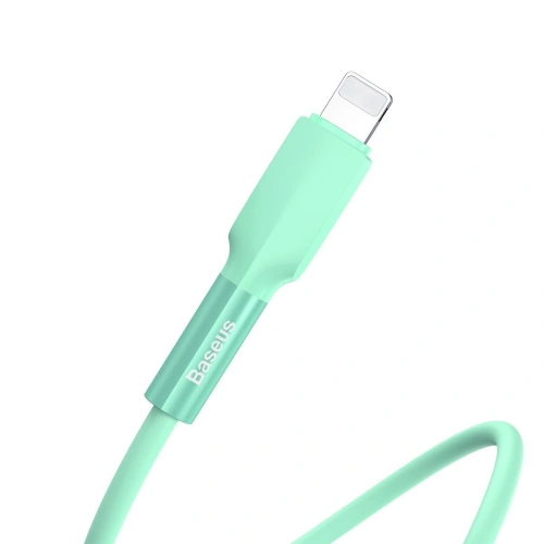 Kup Kabel Lightning USB Baseus Silika Gel, 2.4A, 1m (zelený) - BSU1540GRN - {ean13} - Sklep Home Screen