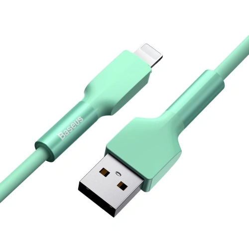 Kup Kabel Lightning USB Baseus Silika Gel, 2.4A, 1m (zelený) - BSU1540GRN - {ean13} - Sklep Home Screen