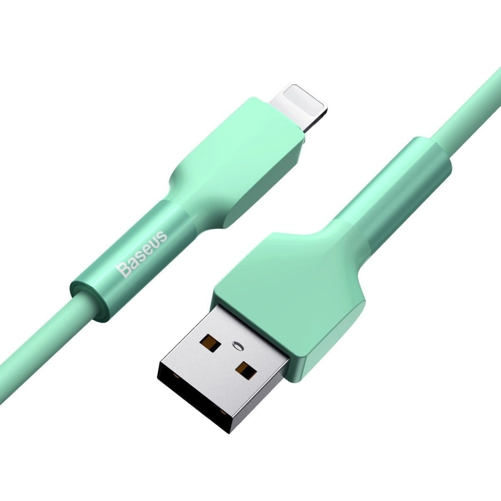 Kabel Lightning USB Baseus Silica Gel, 2.4A, 1m (zielony)