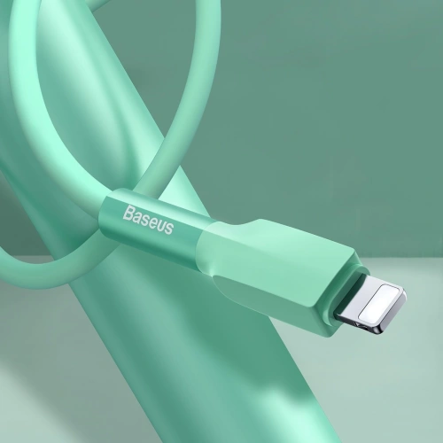 Kup Kabel Lightning USB Baseus Silika Gel, 2.4A, 1m (zelený) - BSU1540GRN - {ean13} - Sklep Home Screen