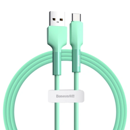 Kup Kabel USB-C Baseus Silica Gel, 3A, 1m (zielony) - BSU1541GRN - {ean13} - Sklep Home Screen