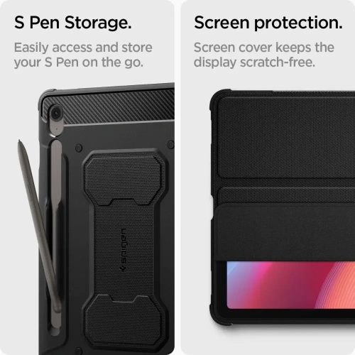 Buy Spigen Rugged Armor Pro Samsung Galaxy Tab S10 FE+ Plus 13.1 X620 / X626b Black - SPN16789 - {ean13} - Home Screen Store Europe
