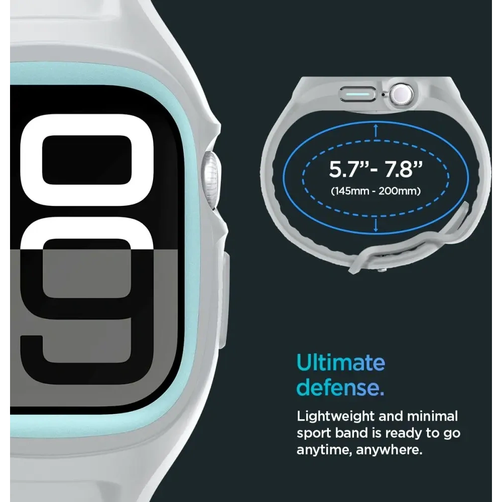 Etui z paskiem Spigen Liquid Air Pro Apple Watch 10 / 11 46mm Grey