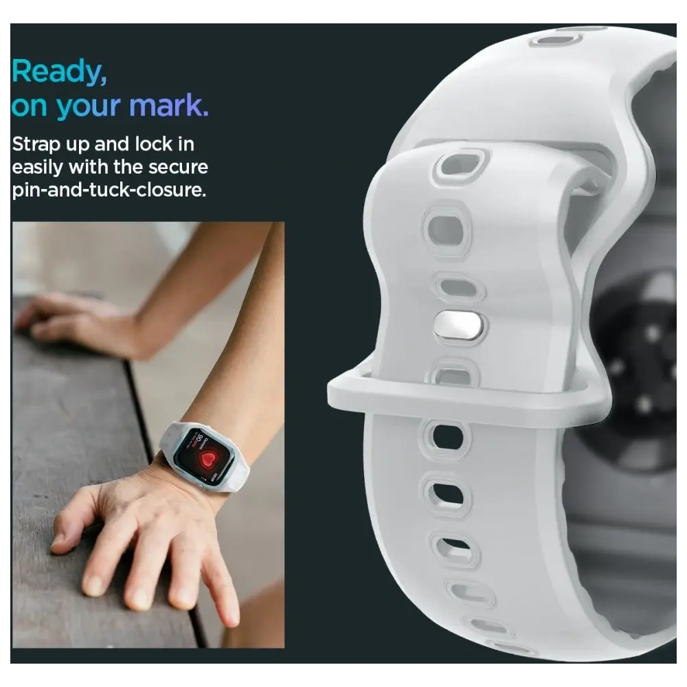 Etui z paskiem Spigen Liquid Air Pro Apple Watch 10 / 11 46mm Grey