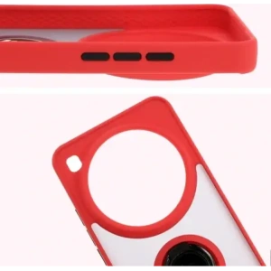 Kup Etui z uchwytem na palec Bizon Case Hybrid Ring do Xiaomi 15 Ultra przydymione z czerwoną ramką - BIZ9465 - {ean13} - Sklep Home Screen