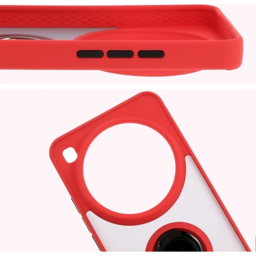 Kup Husa Bizon Case Hybrid Ring Xiaomi 15 Ultra fumurie cu un cadru roșu - BIZ9465 - {ean13} - Sklep Home Screen