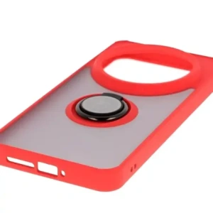 Kup Etui z uchwytem na palec Bizon Case Hybrid Ring do Xiaomi 15 Ultra przydymione z czerwoną ramką - BIZ9465 - {ean13} - Sklep Home Screen