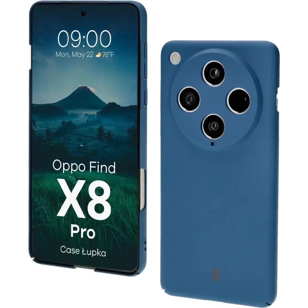 Etui Bizon Case Łupka do Oppo Find X8 Pro niebieskie
