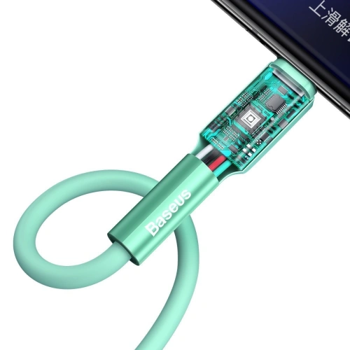 Kup USB-C kábel Baseus szilikon, 2A, 2m (zöld) - BSU1542GRN - {ean13} - Sklep Home Screen