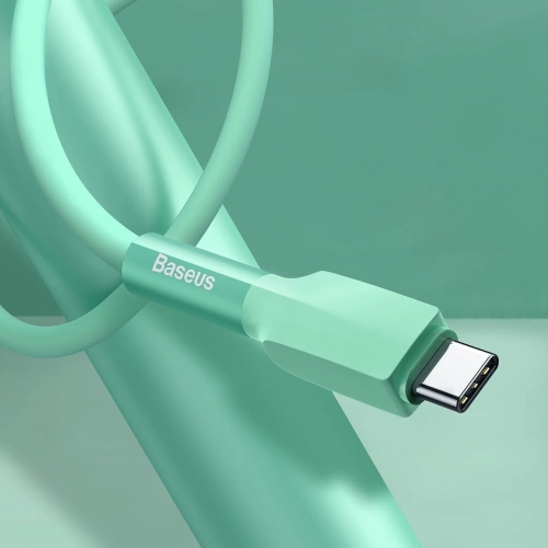 Kup USB-C kábel Baseus szilikon, 2A, 2m (zöld) - BSU1542GRN - {ean13} - Sklep Home Screen