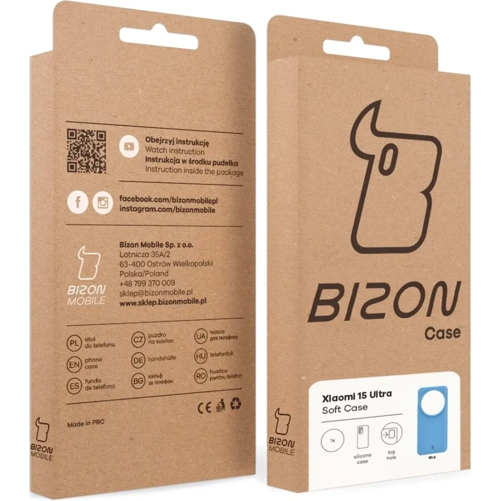 Silikonowe etui Bizon Soft Case do Xiaomi 15 Ultra niebieskie