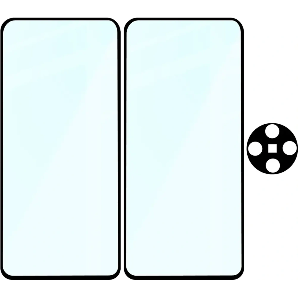 2x szkło na ekran + 1x szkło na aparat Bizon Edge 2 Pack do Oppo Find X8 Pro