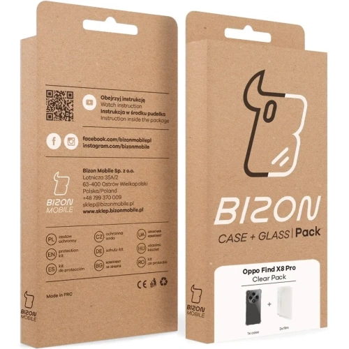 Kup Bizon Case Clear Pack tok + 2x kijelző üveg Oppo Find X8 Pro-hoz - BIZ9472 - {ean13} - Sklep Home Screen