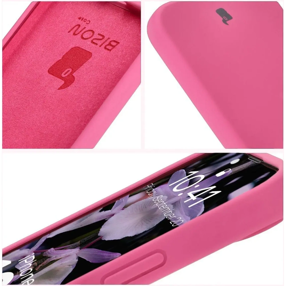 Silikonowe etui Bizon Soft Case do Apple iPhone 16e fuksja