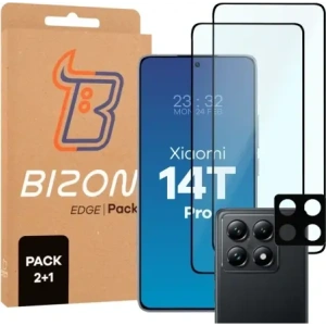 Kup Bizon Edge 2 csomag 2x edzett üveg + 1x lencsevédő Xiaomi 14T Prohoz - BIZ9477 - {ean13} - Sklep Home Screen
