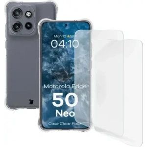 Buy Bizon Case Clear Pack case + 2x screen glass Motorola Edge 50 Neo - BIZ9478 - {ean13} - Home Screen Store Europe